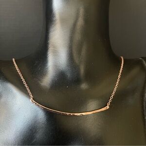 Gorjana Rose Gold Hammered Bar Layered Necklace 16 Inch